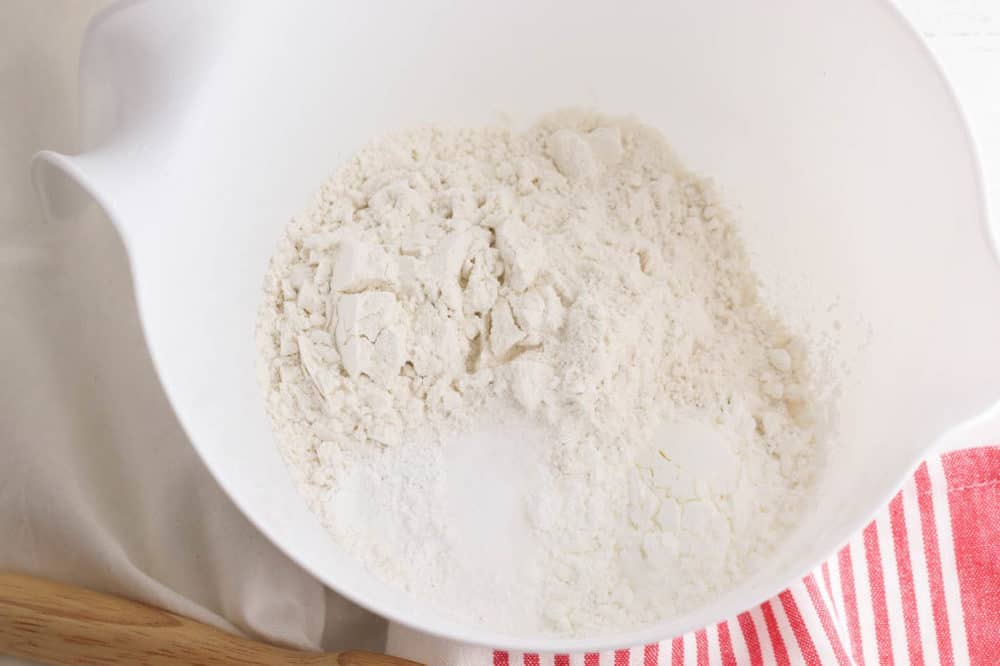 flours combined in a bowl