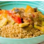 vegan ratatouille over quinoa