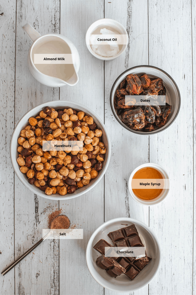 ingredients for vegan nutella