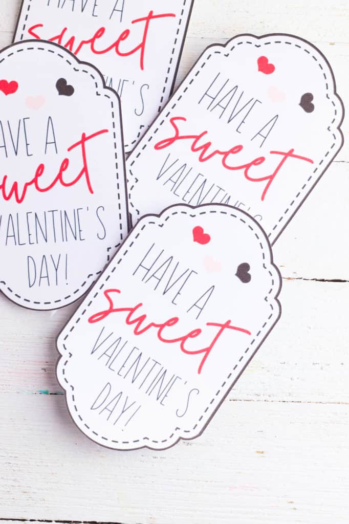 handmade valentines day tags on cardstock, cut out