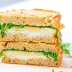 goat cheese grilled cheese with arugula and pear
