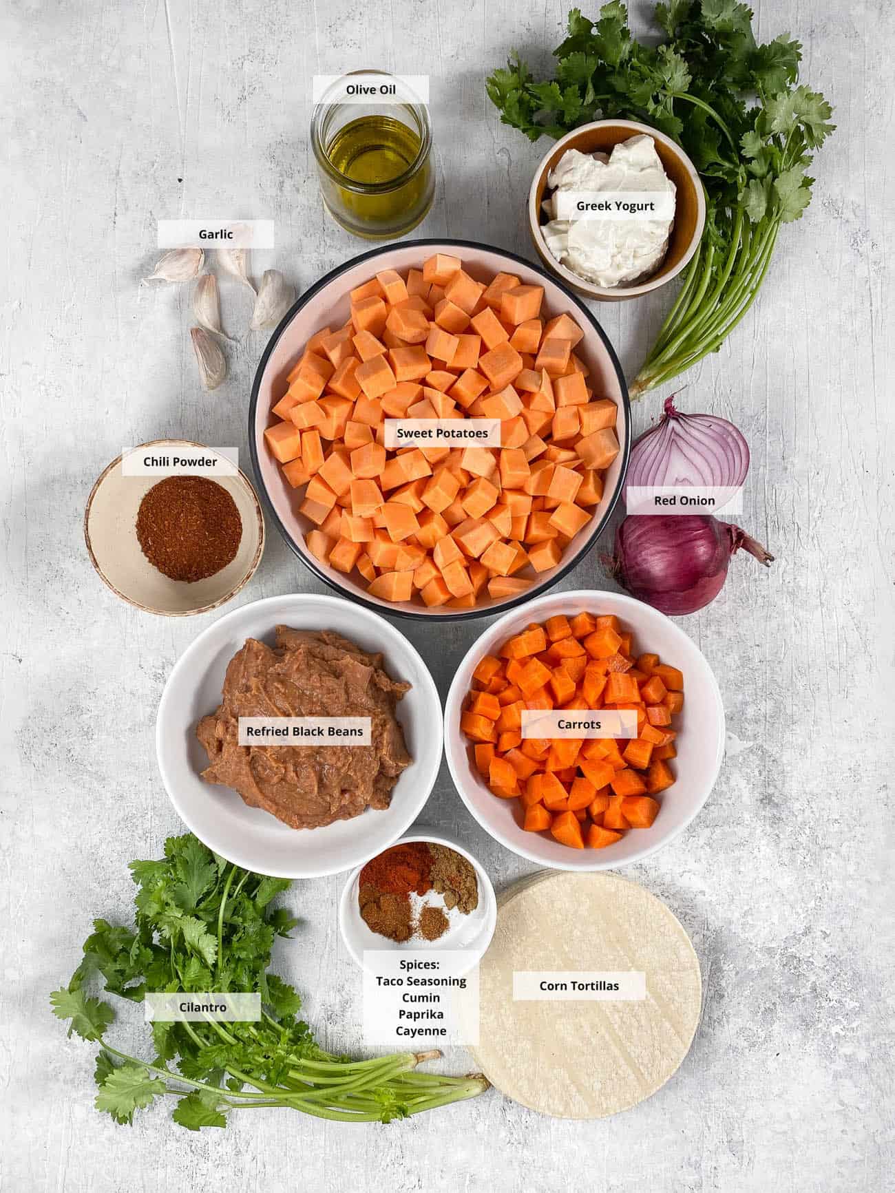 sweet potato tacos ingredients