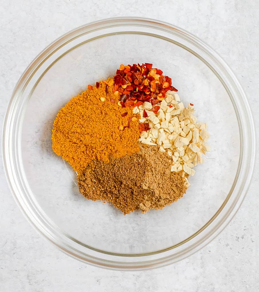 spices in a mixing bowl