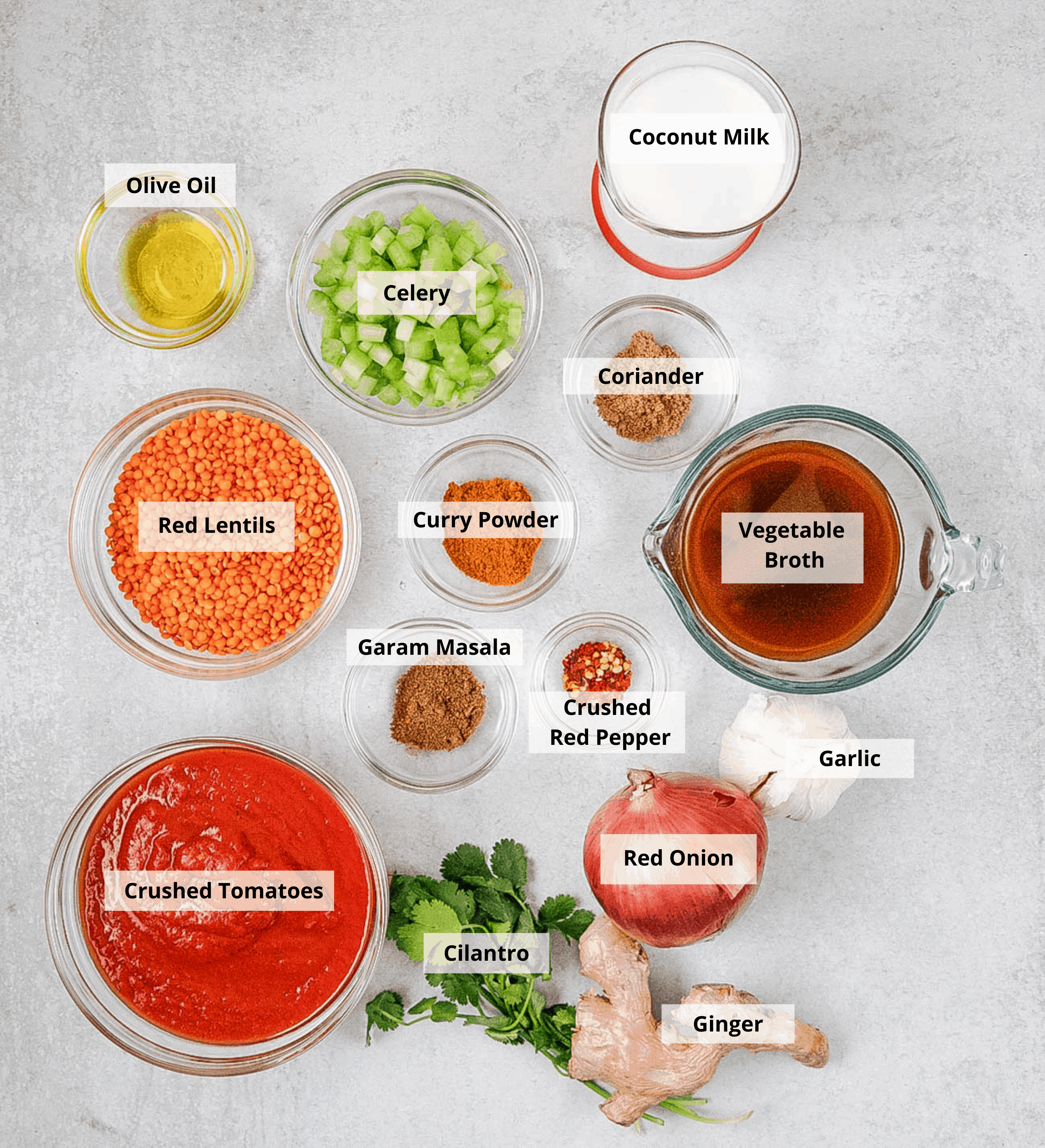 red lentil dahl ingredients