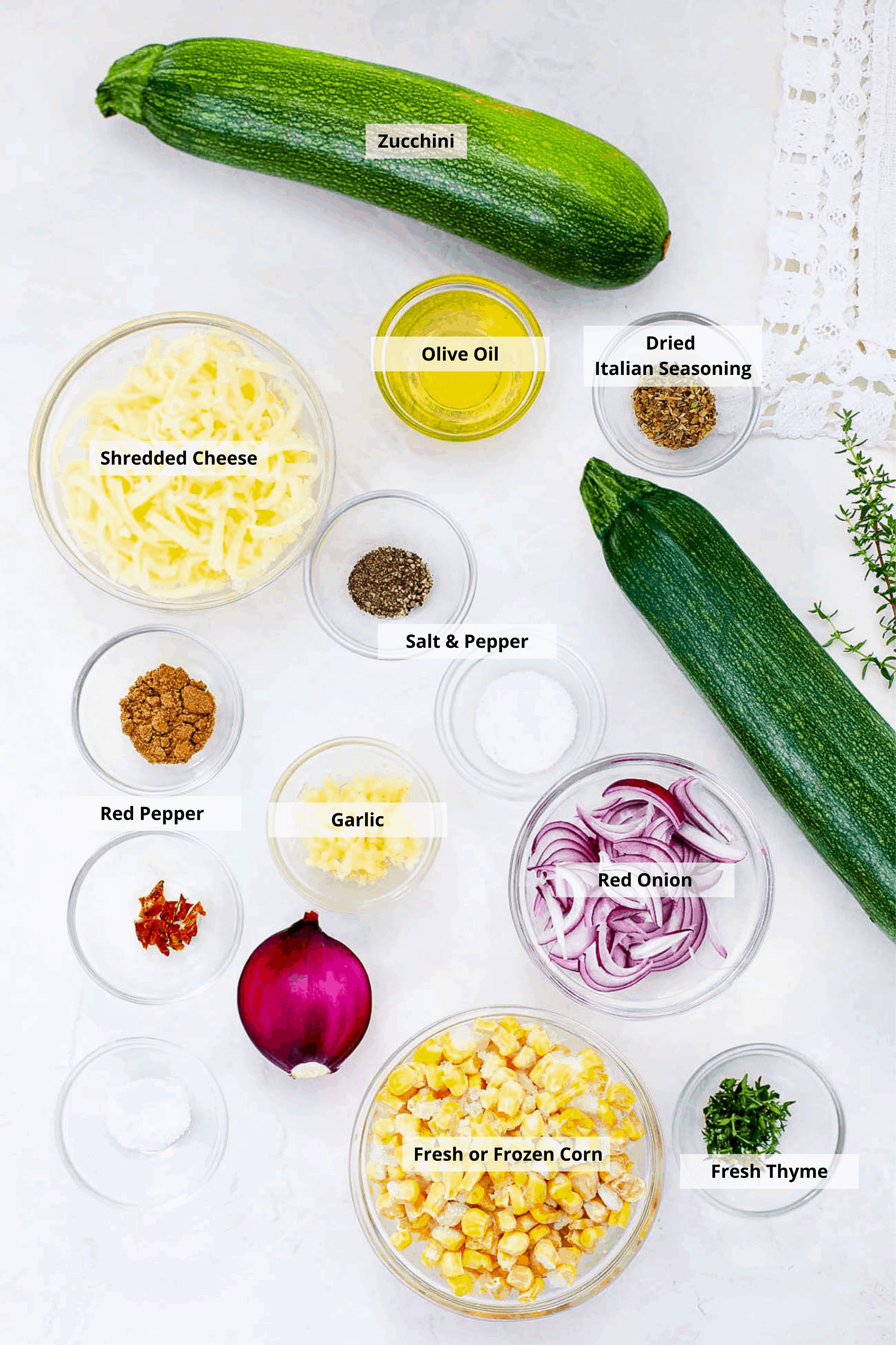 ingredients for corn flatbread