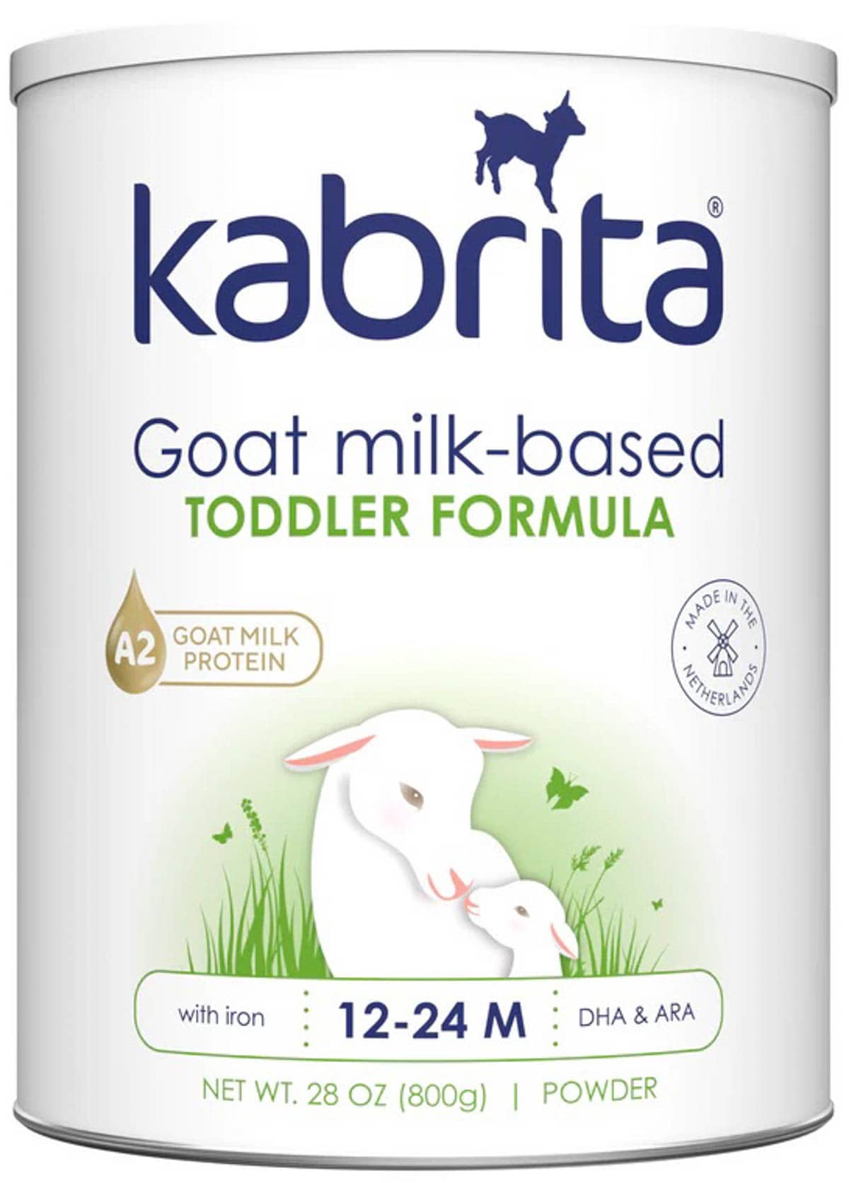 Can of Kabrita goat milk toddler formula.