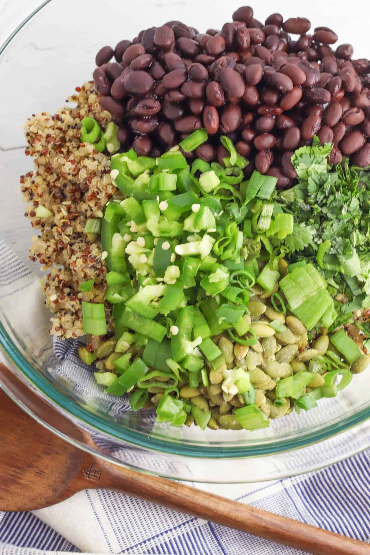 salad ingredients in a bowl