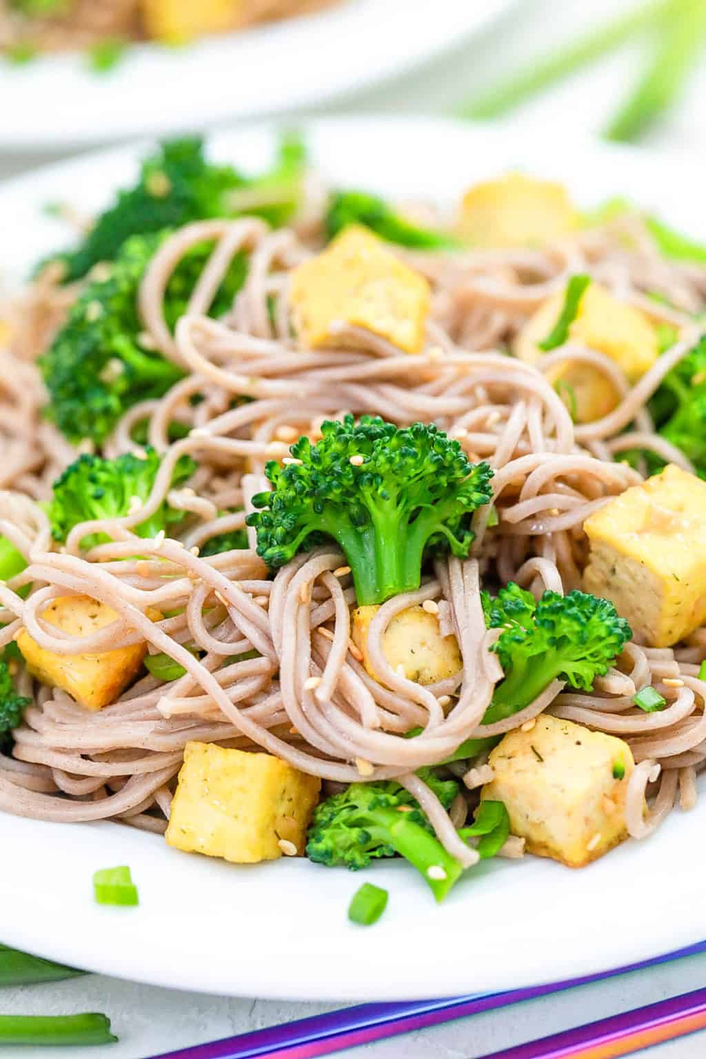 Tofu Broccoli with Sesame Noodles Healthy and Vegan The Picky Eater