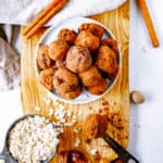 date balls on a white platter