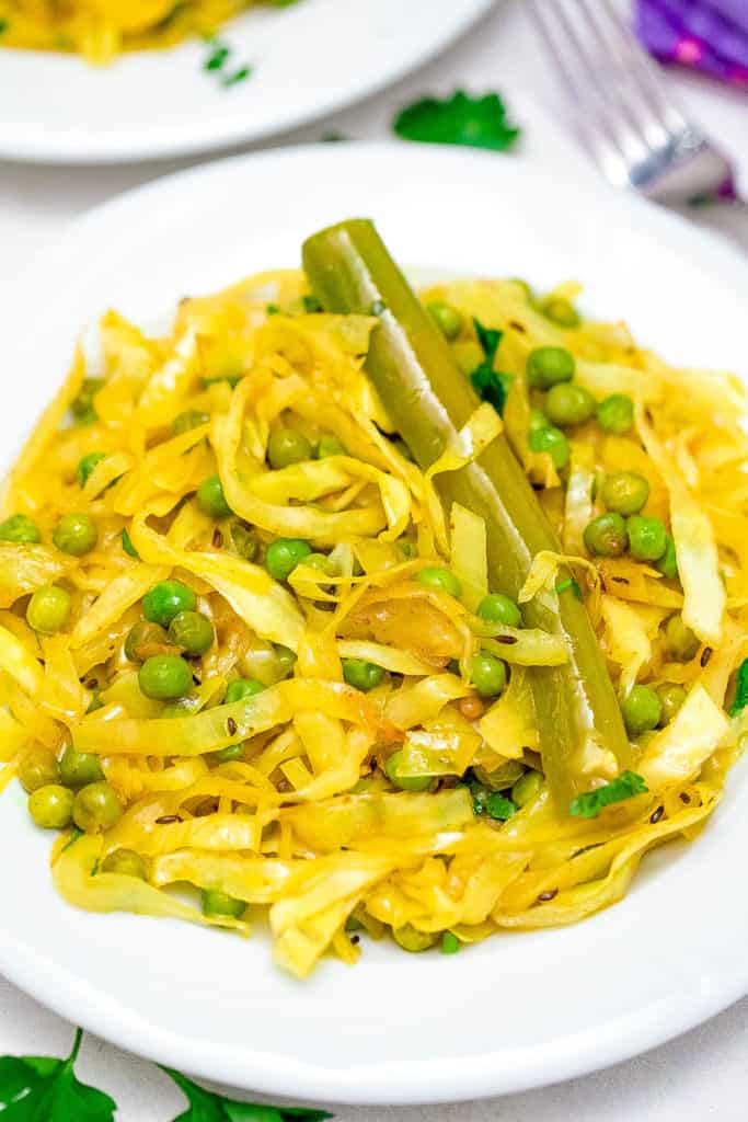 Indian Cabbage with Peas (Cabbage Sabzi) | The Picky Eater