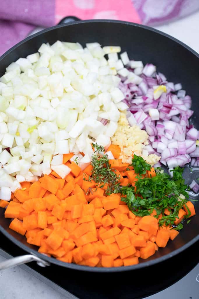 veggies cooking in a pot
