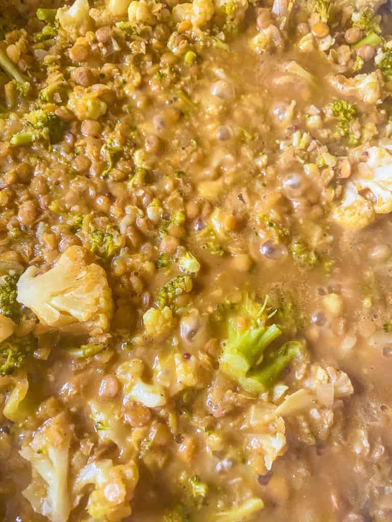 curry cooking in the instant pot