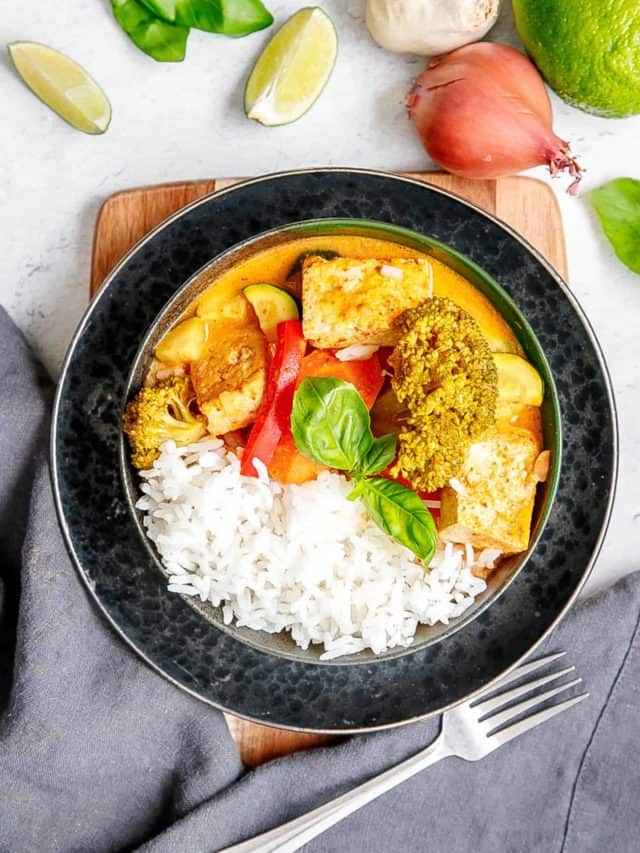 Vegan Panang Curry with Tofu and Crunchy Peanuts Story The Picky Eater