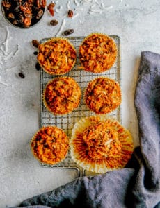 healthy apple muffins on a wire rack