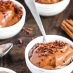 chocolate pudding in small serving bowls