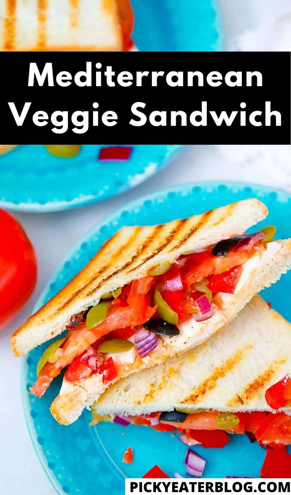 Mediterranean Sandwich with Veggies and Feta The Picky Eater