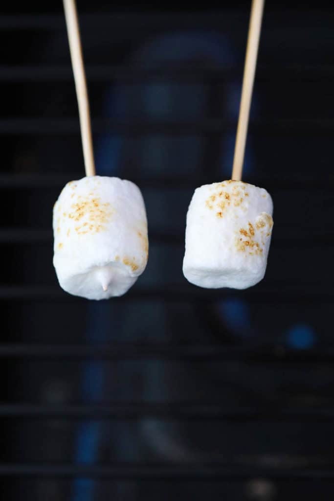marshmallows on skewers