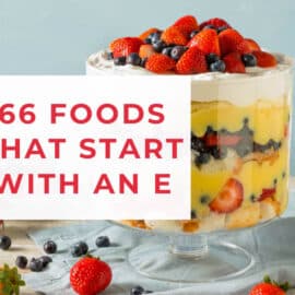 Graphic for foods that start with E.
