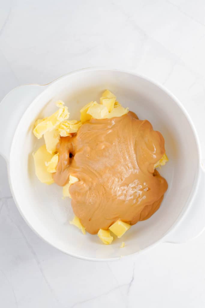 peanut butter and butter in a bowl