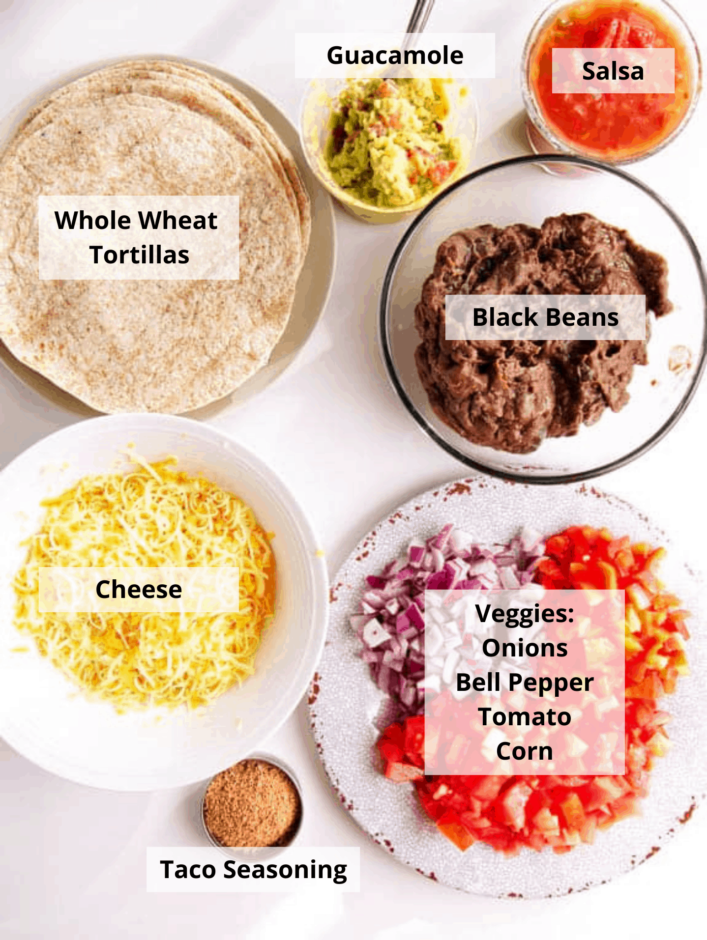 veggie quesadilla recipe ingredients