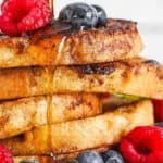 Stack of french toast.