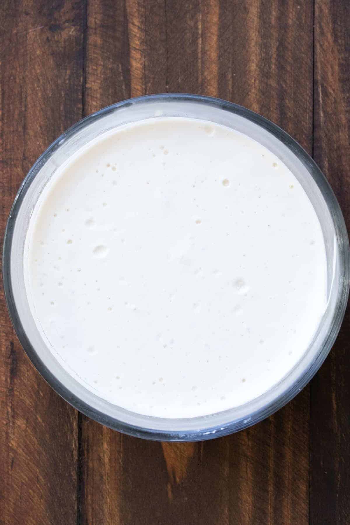 vegan yogurt in a glass