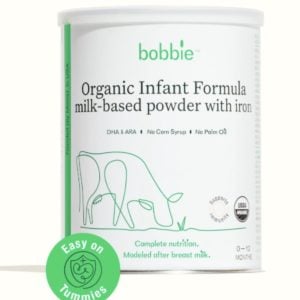 Can of Bobbie Infant Baby Formula.