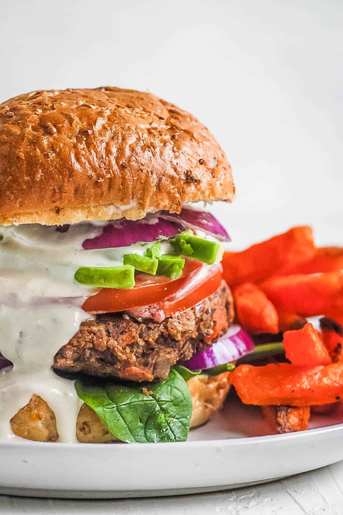 Chipotle Black Bean Burgers with Tahini Sauce