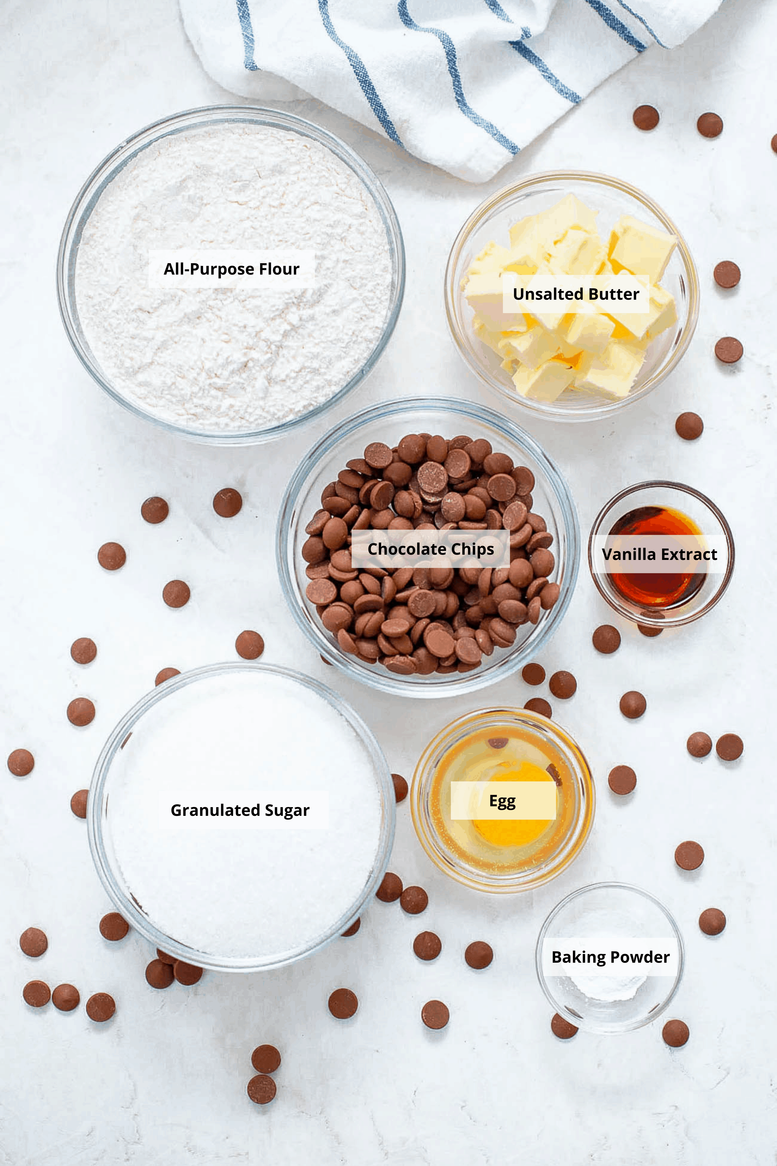 ingredients for chocolate chip cookies without brown sugar