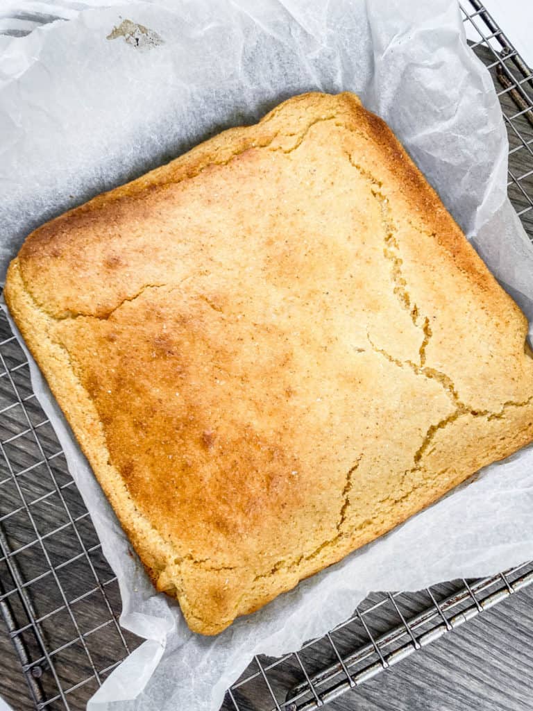 ultimate healthy cornbread in baking dish