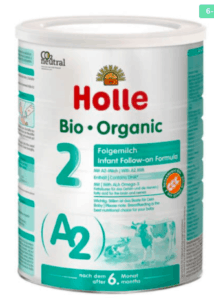 Holle A2 Stage 2 formula canister.