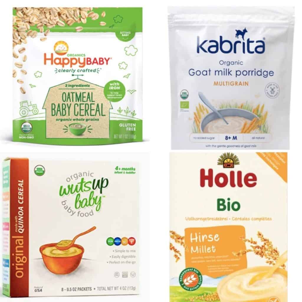 Baby Cereals: Happy Baby, Kabrita, Wutsup, Holle.