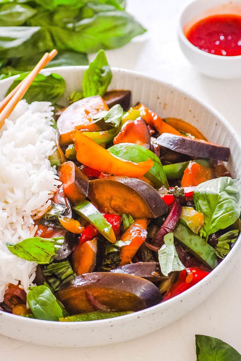 Thai Basil Eggplant StirFry The Picky Eater