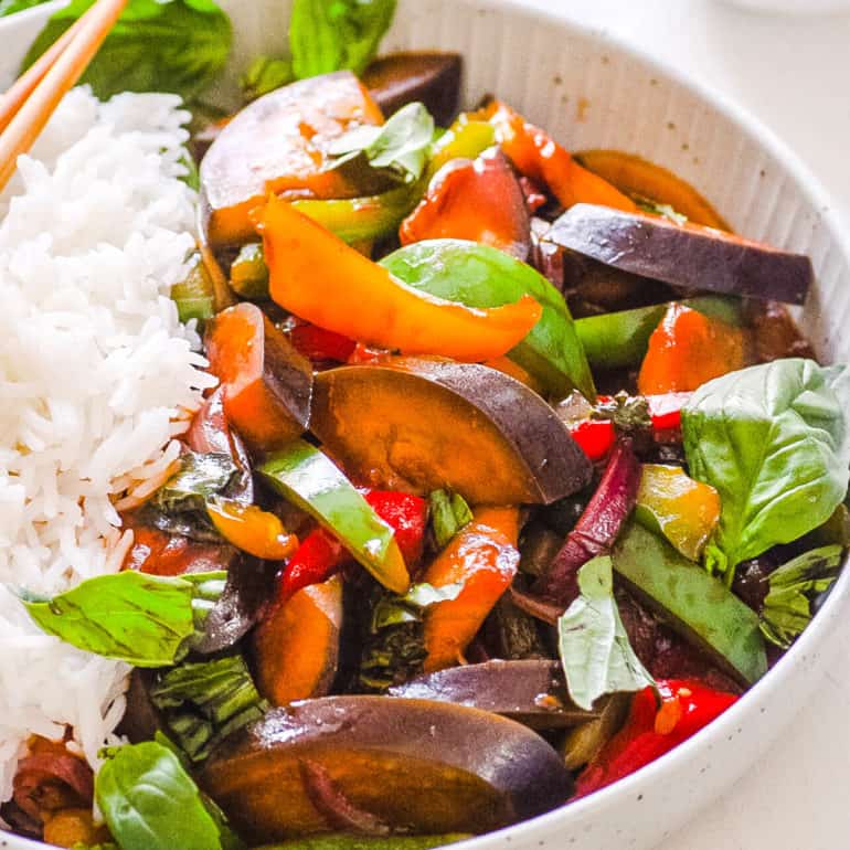 Thai Basil Eggplant StirFry The Picky Eater