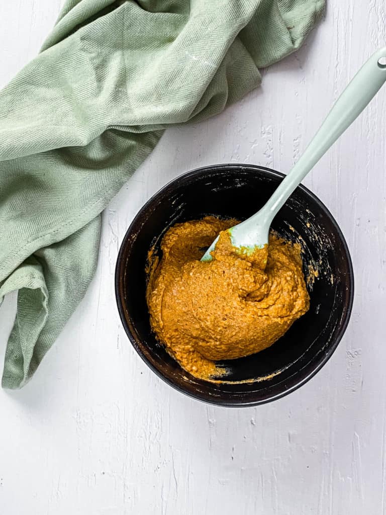 pumpkin batter in a bowl