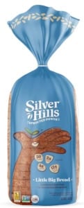 Package of Silver Hills Bakery Little Big Bread on a white background.