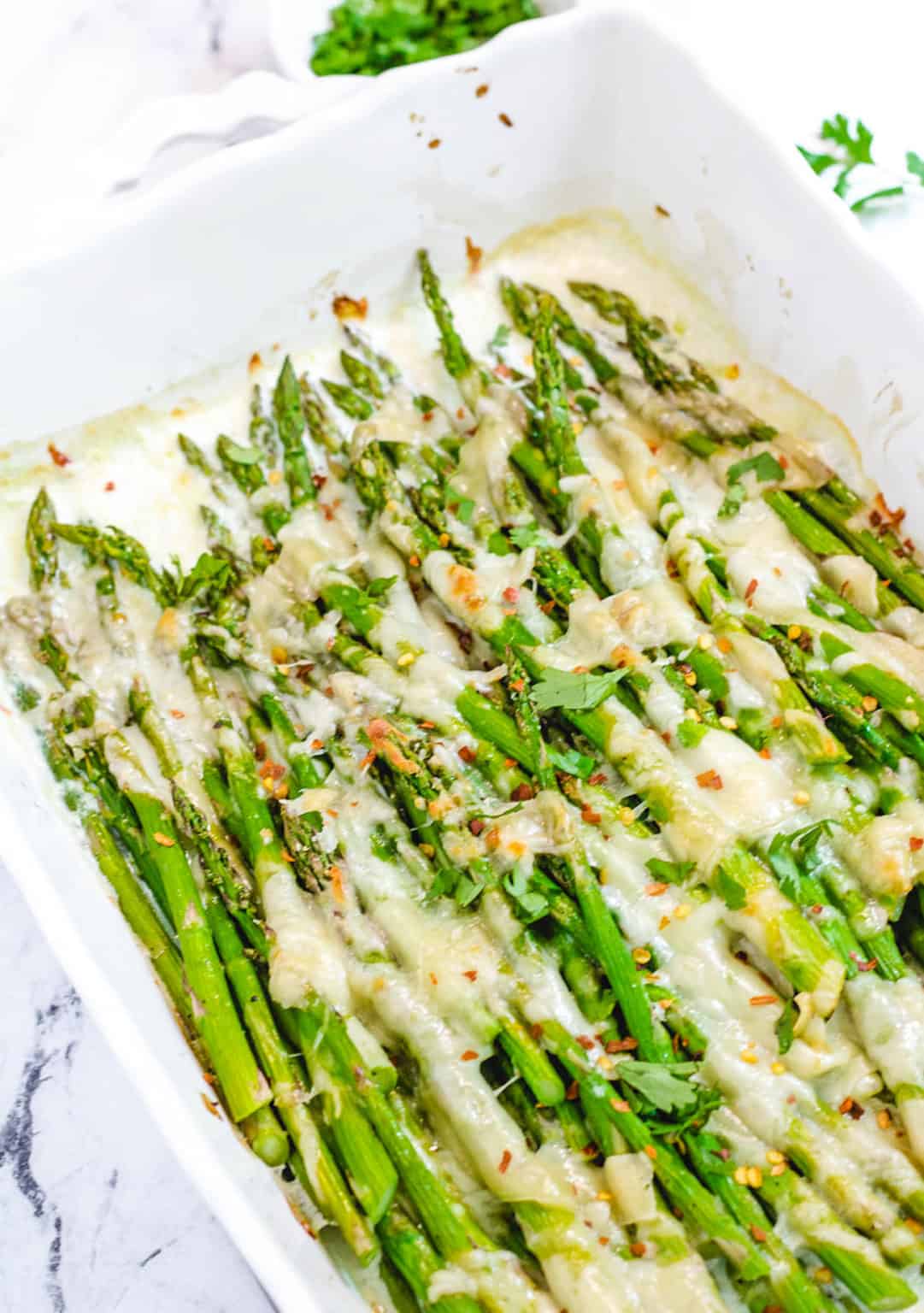 Cheesy Baked Asparagus Recipe With Garlic (Low Carb) | The Picky Eater