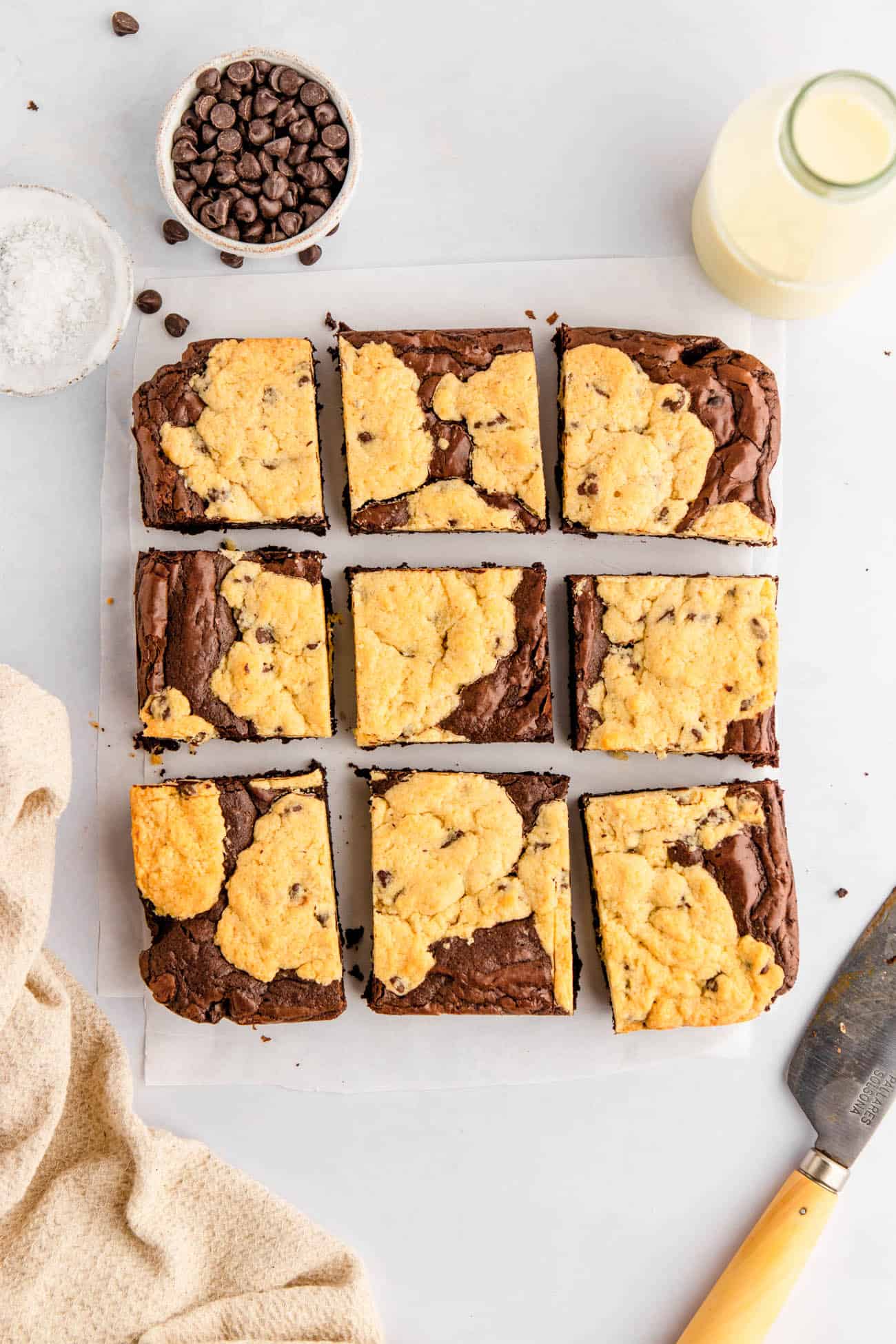 easy dominos marbled cookie brownie recipe copycat cut into squares