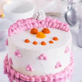 ingredients for winter onederland cake - snowman birthday cake recipe
