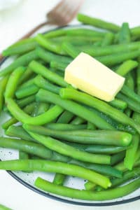 green beans served with butter for how to boil green beans recipe