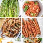 Collage of low-carb vegetarian recipes.