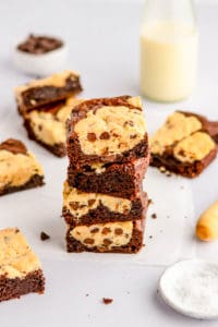 stack of easy dominos marbled cookie brownie recipe copycat