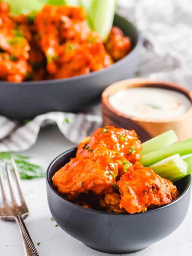 Crispy Air Fryer Buffalo Cauliflower Wings Story The Picky Eater