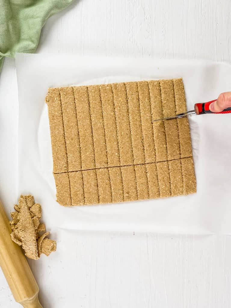 baby crackers dough cut into sticks