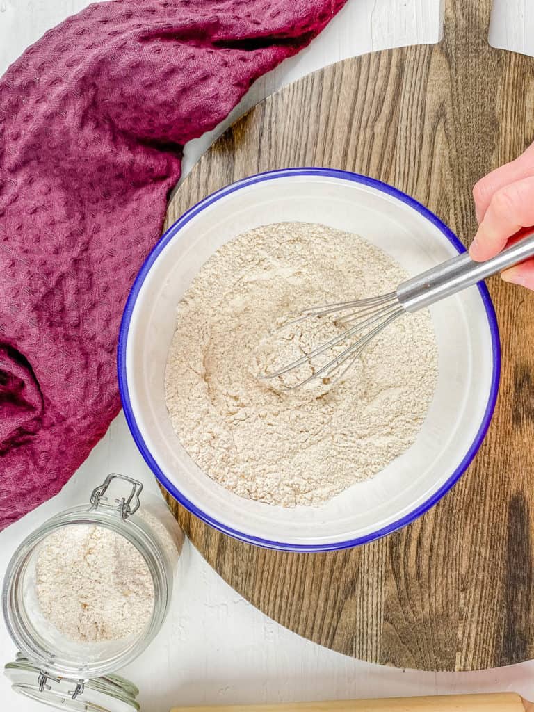 dry ingredients combined in a bowl