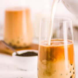 how to make milk tea at home - boba tea recipe in a cup