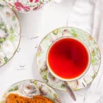 black or green tea in a teacup - how to make tea using loose leaf tea