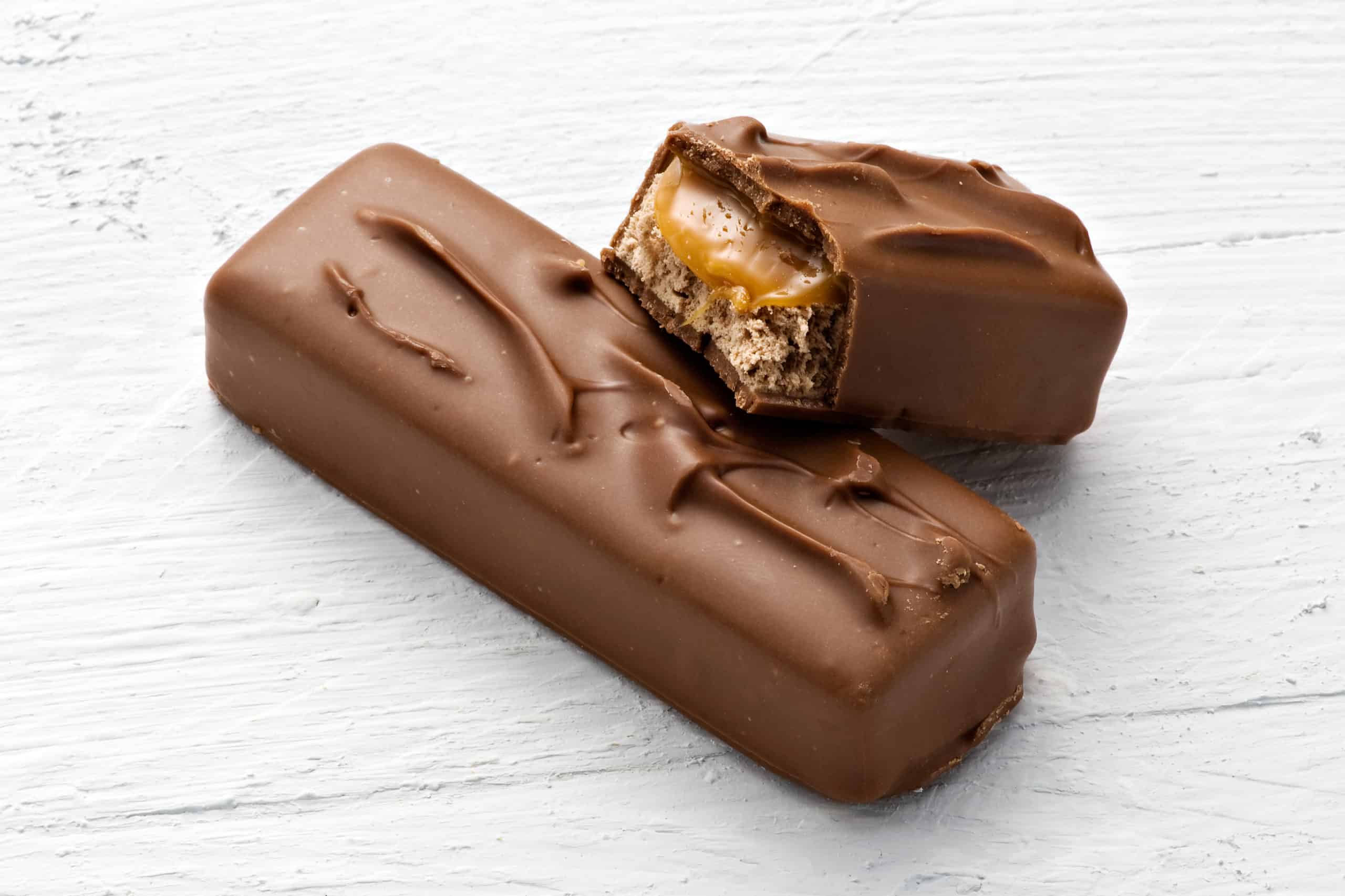 is snickers gluten free - open cut snickers candy bar