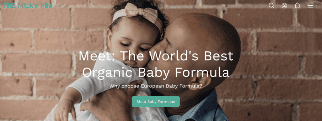 The Milky Box Baby Formula Distributor Website