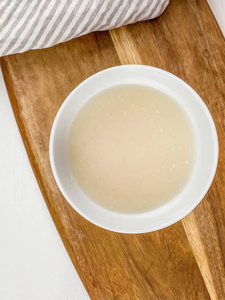 yeast mixture in a bowl